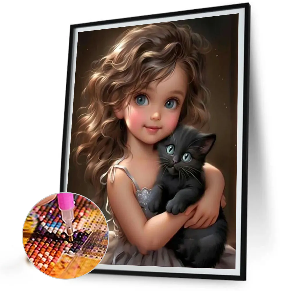 Full Round Diamond Painting 40*50cm - Sweet Cool Girl