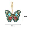 6pcs DIY Butterfly Full Drill Special Shaped Diamond Painting Keychain Gift