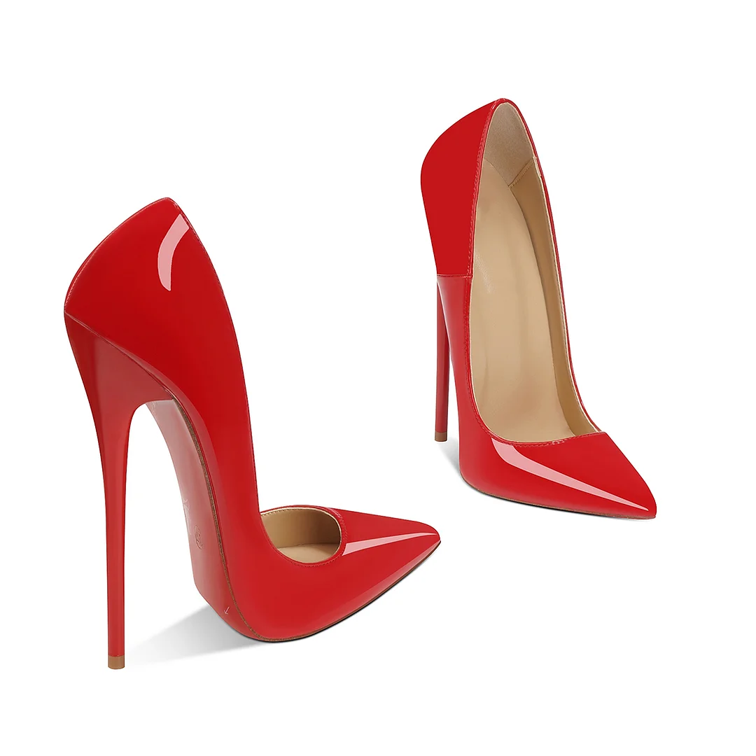 160mm Sky-High High Heels Red Bottom Shoes Classic Pointed Stiletto Heels-MERUMOTE