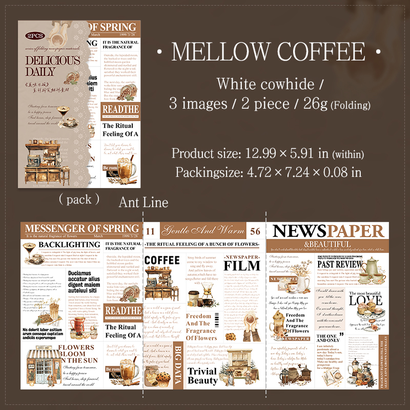 Sticker - Delicious Daily Series Vintage Food English Text Landscape 