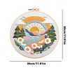 Spring Scenery-DIY Embroidery Kit with Pattern Cotton Threads Needles Hoop 30*30cm/11.8*11.8in tapestrymarket