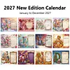DIY 2027 Diamond Painting Calendar Art Kit Paper Desk Calendar Desktop Decoration Craft Kit