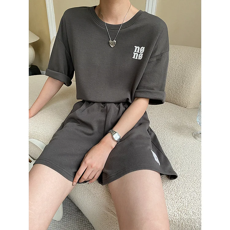 Sport Style T-shirt and Shorts Suits