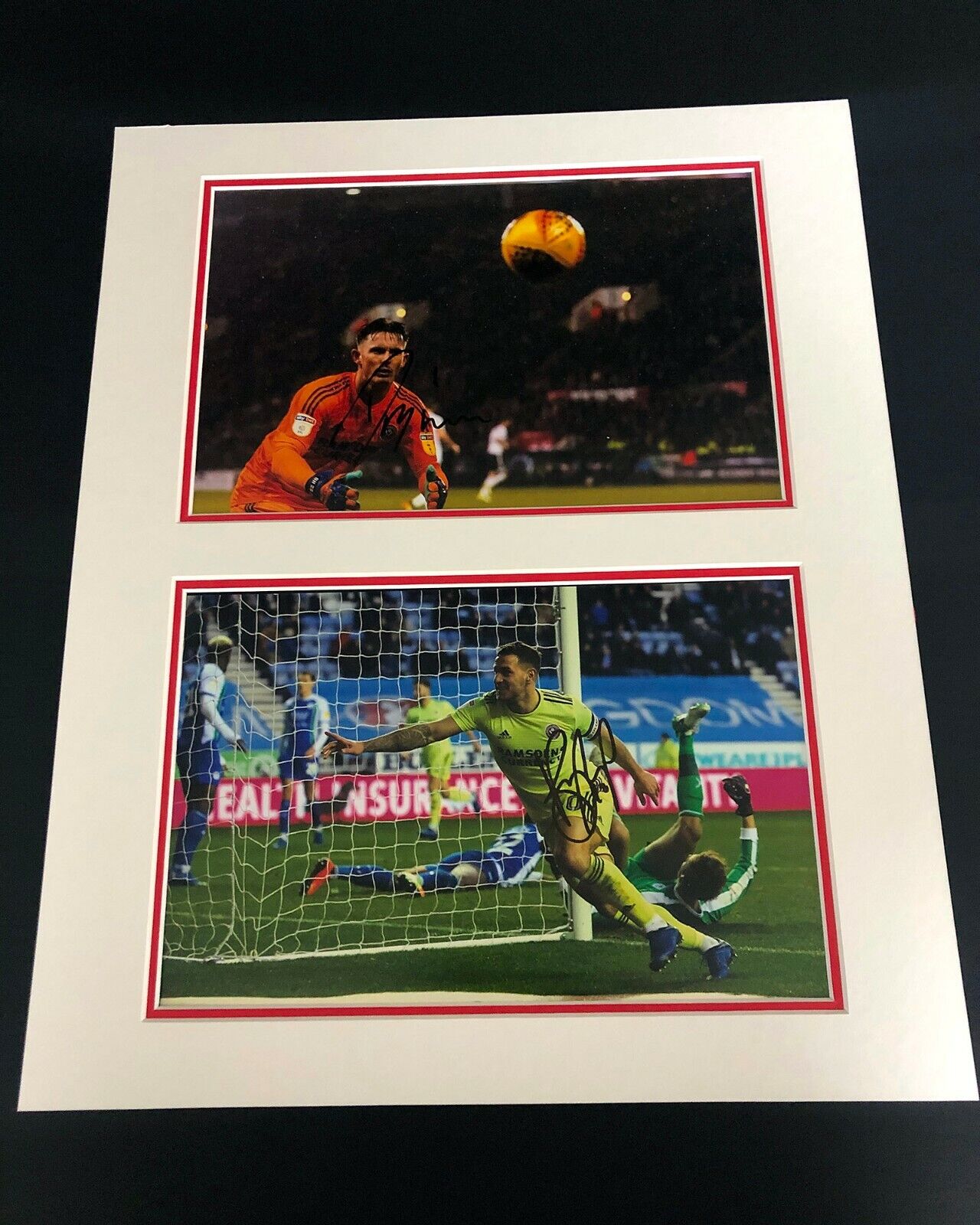 Billy Sharp & Dean Henderson SIGNED Photo Poster painting Display Sheffield United FC AFTAL COA