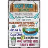 Hot Tub Rules  - Warning Vintage Metal Signs(12*16Inch)