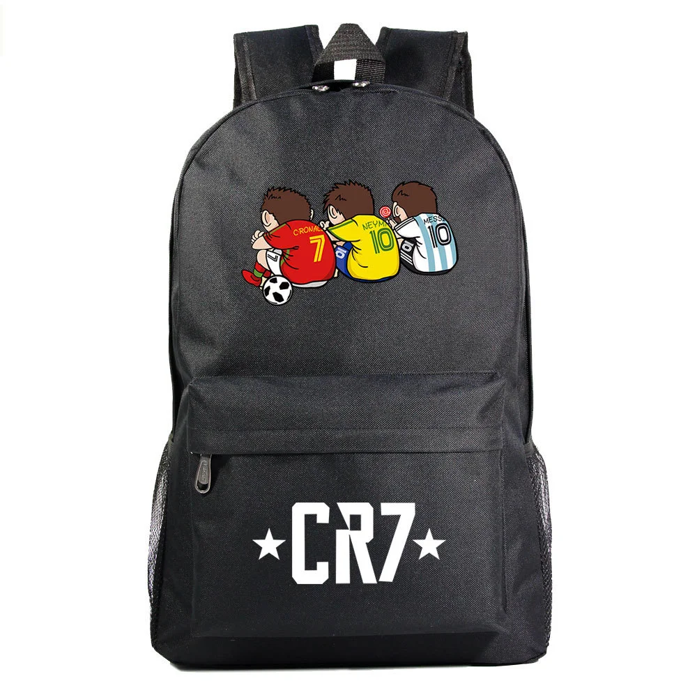 Buzzdaisy Cristiano Ronaldo Waterproof Canvas Backpack with 15-Inch Laptop Compartment