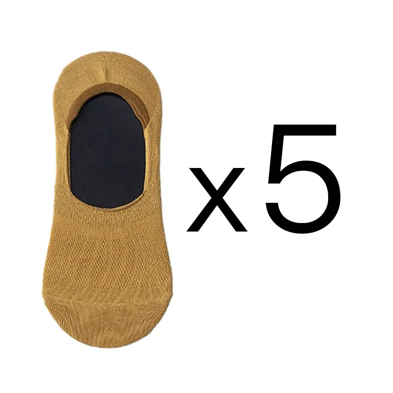 5 Pairs/lot Solid Mesh Women's Short Socks Pack No Show Invisible Socks Cotton Summer Breathable Thin Boat Sock Japanese Fashion