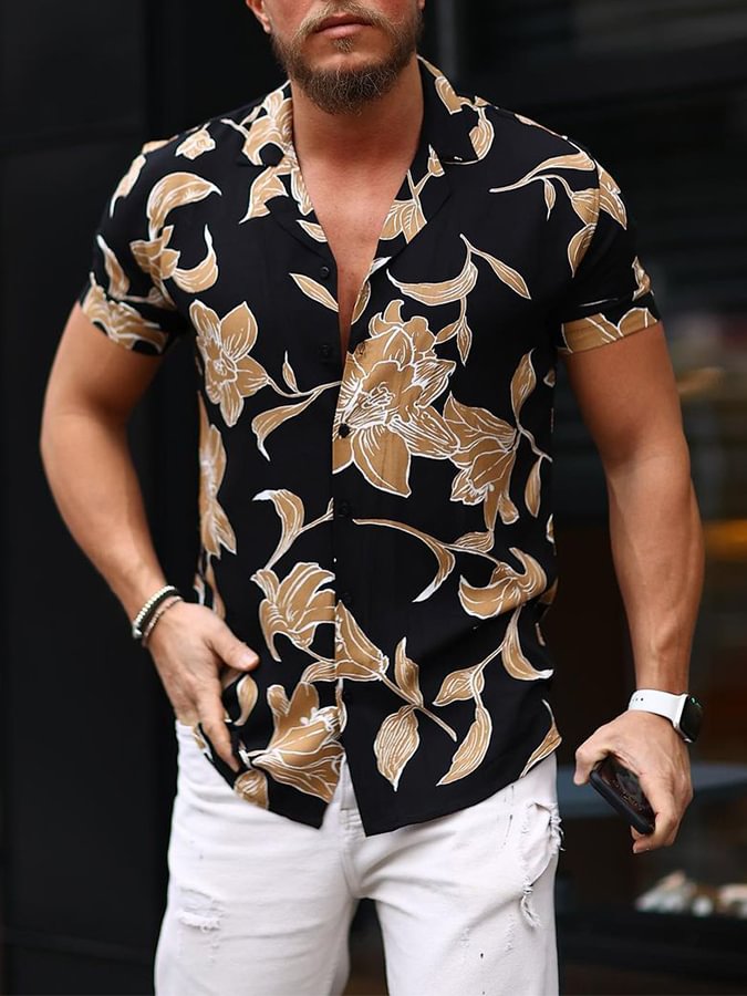 Men's Summer Casual Print Shirt