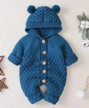 Baby Girl Romper Knitted Newborn Baby Clothes Romper With Hat Infant Toddler Jumpsuit For Kids Cotton Toddler Boys Jumpsuit