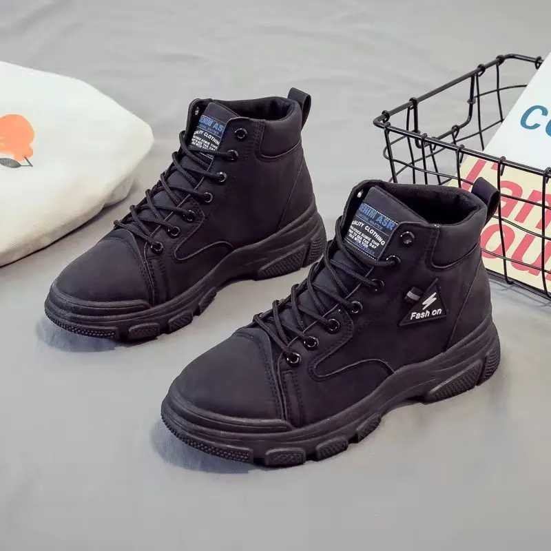 Ladies thickened sneakers 2021 winter thick-soled fur all-in-one women boots plus velvet snow boots beige fashion women's shoes