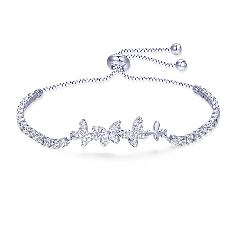 For Daughter - S925 I'm So Proud of You Butterfly Tennis Bracelet
