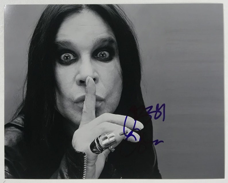 Ozzy Osbourne Signed Autographed Glossy 8x10 Photo Poster painting - COA Matching Holograms