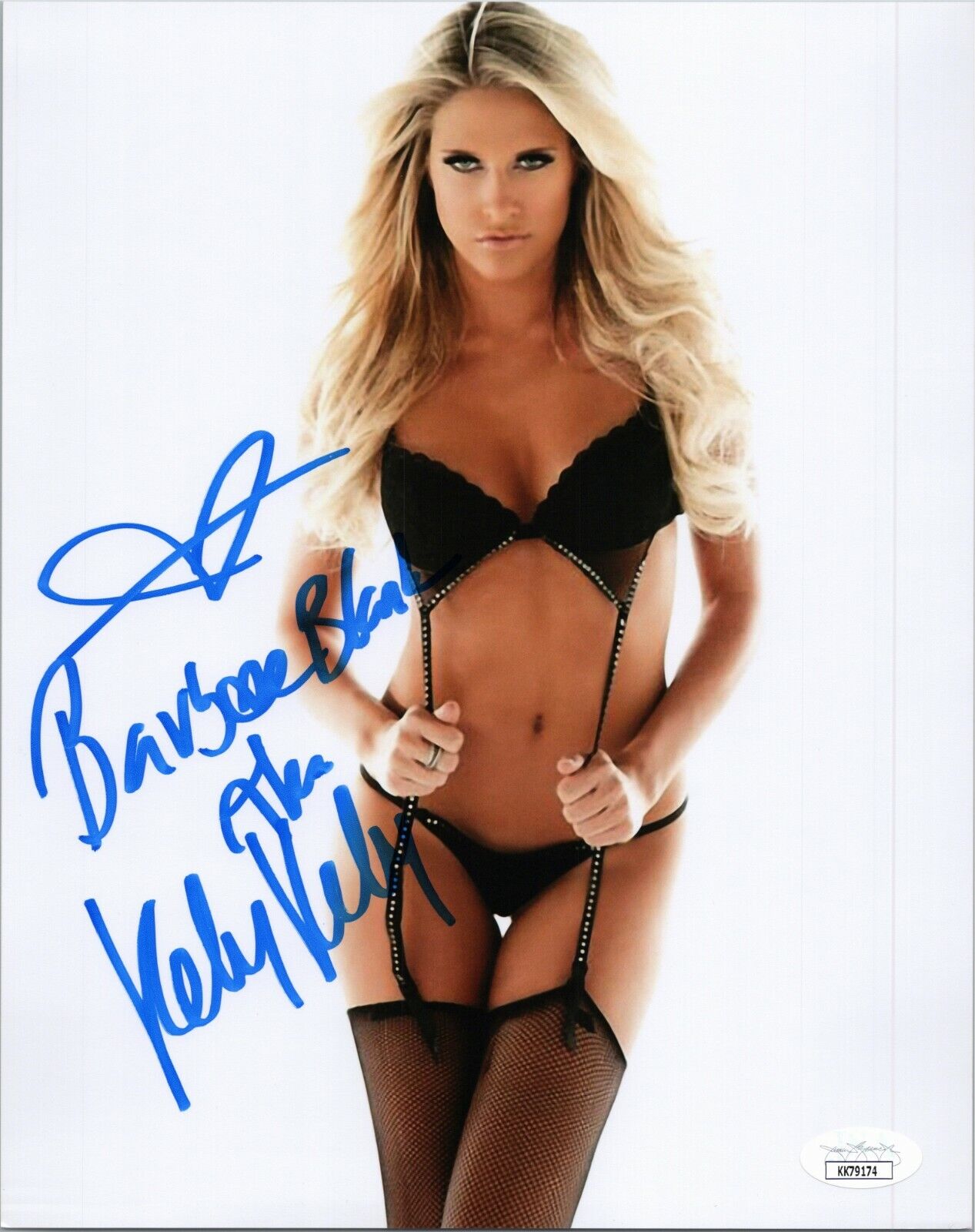 KELLY KELLY ~ BARBIE BLANK Authentic Hand-Signed WWE DIVA