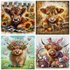 (Multi-Style) Highland Cattle-11CT Stamped Cross Stitch 40*40cm/15.75*15.75in