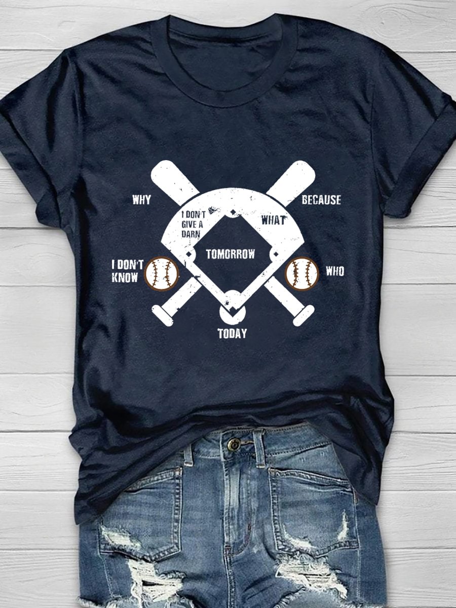 Funny Baseball Field Positions Short Sleeve T-Shirt