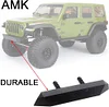 AMK Aluminum Alloy RC Crawler Car Front Rear Bumper with Tow Hook Winch Base for 1/6 SCX6 Jeep JLU Wrangler 4WD Upgrade Parts-2 in 1 Blue (2 in 1 Blue)