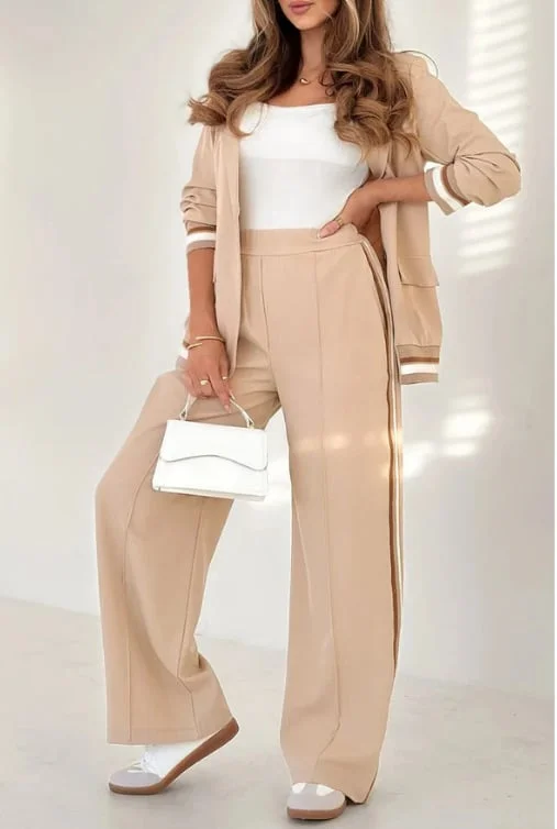 💕Spring Hot-Sale 49%off💕Women's Casual Beige 2-Piece Set - Comfortable & Stylish for Every Spring Occasion 