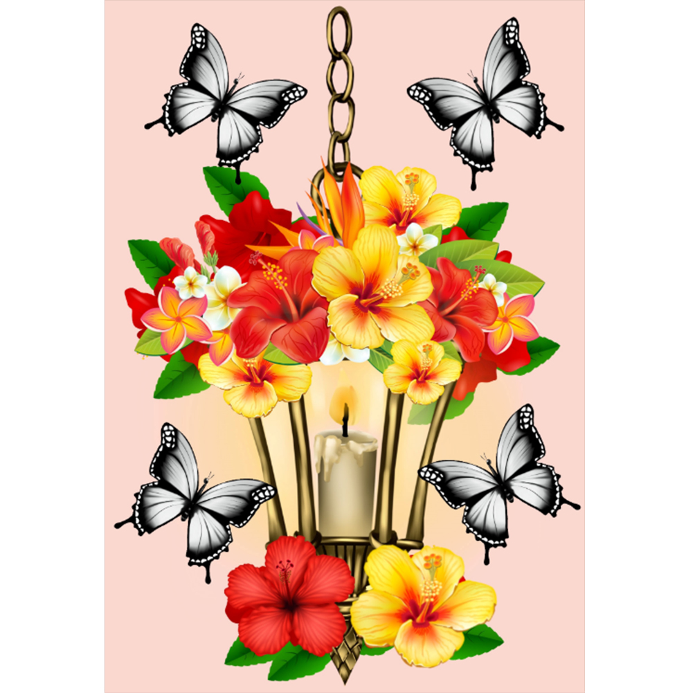 

Lantern Flower - Round Drill Diamond Painting - 30*40CM, 501 Original