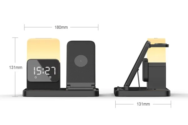 Desktop Folding Mobile Phone Holder Ambient Night Light Six-in-one Wireless Cord Charger