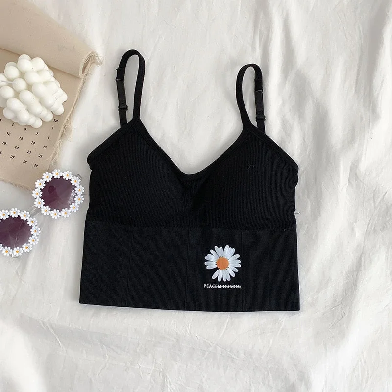 Women's Cotton Bra Tube Top Bra Women Fashion Tank Up Female Sports Bra Sexy Lingerie Push Up Brassiere Ladies Bralette Top