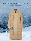 2024 men's long trench coat down jacket autumn winter new men's customized warm and rain proof British goose down windbreaker