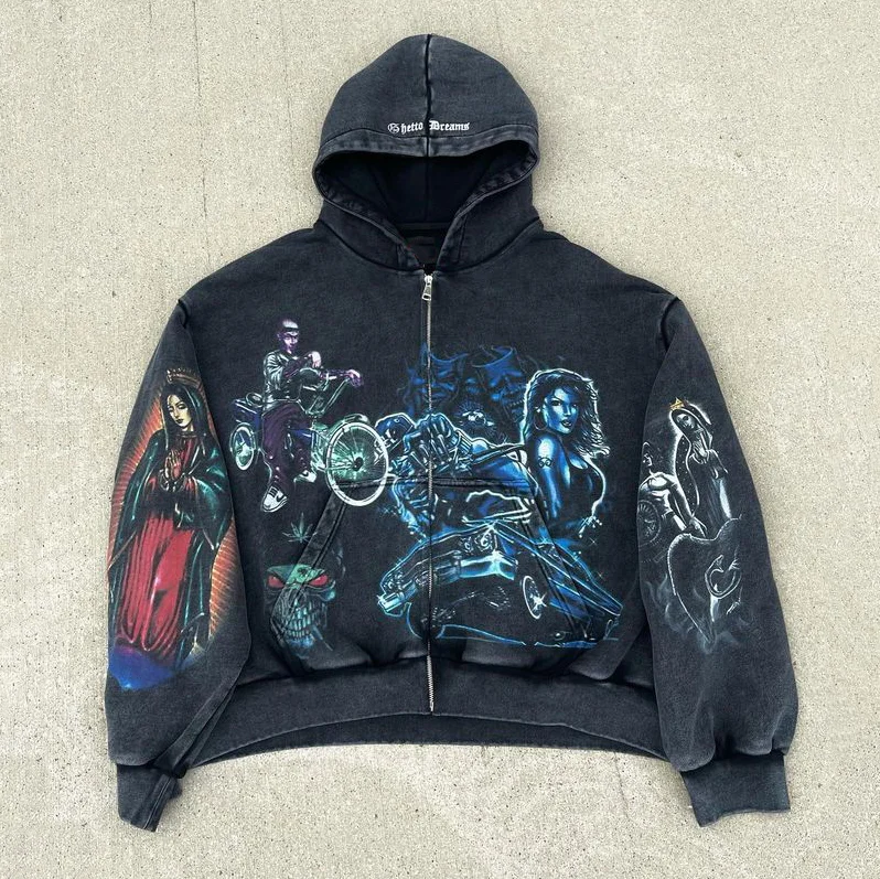 Our Lady of Salvation Casual Street Zip Hoodie