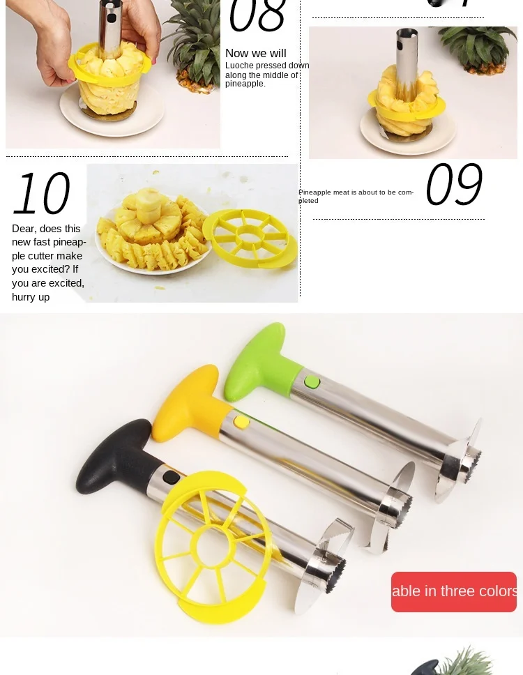 Likron Watches Premium Stainless Steel Pineapple Slicer Corer Effortless Kitchen Tool for Fresh Fruit Preparation