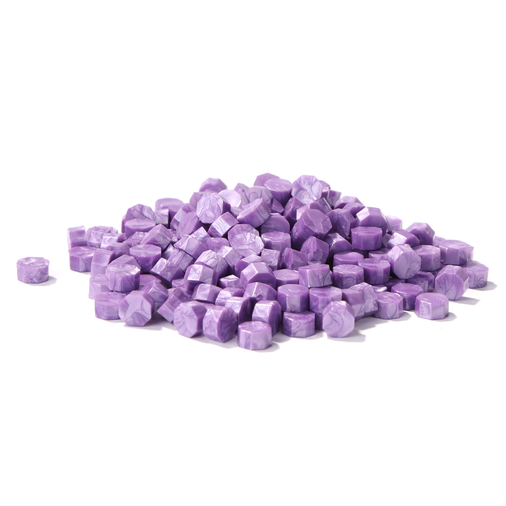 

100pcs Octagon Sealing Wax Beads Lilac Purple - Wax Seal Stamp, 501 Original