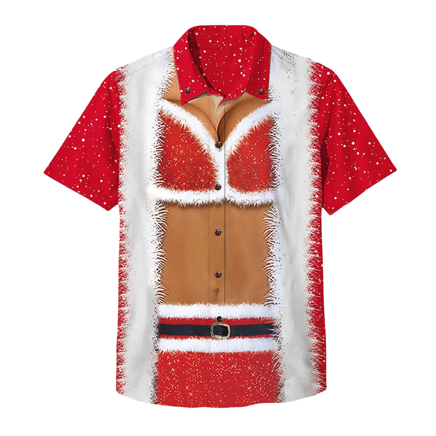 Women's Funny Santa Costume Lapel Shirt