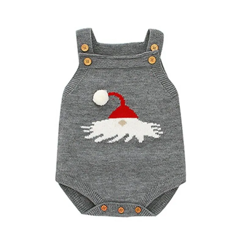 Autumn Winter Infant Baby Romper Newborn Baby Boy Girl Cute Lion Head Braces Clothes Rompers Baby Boys Girls Knitted Rompers