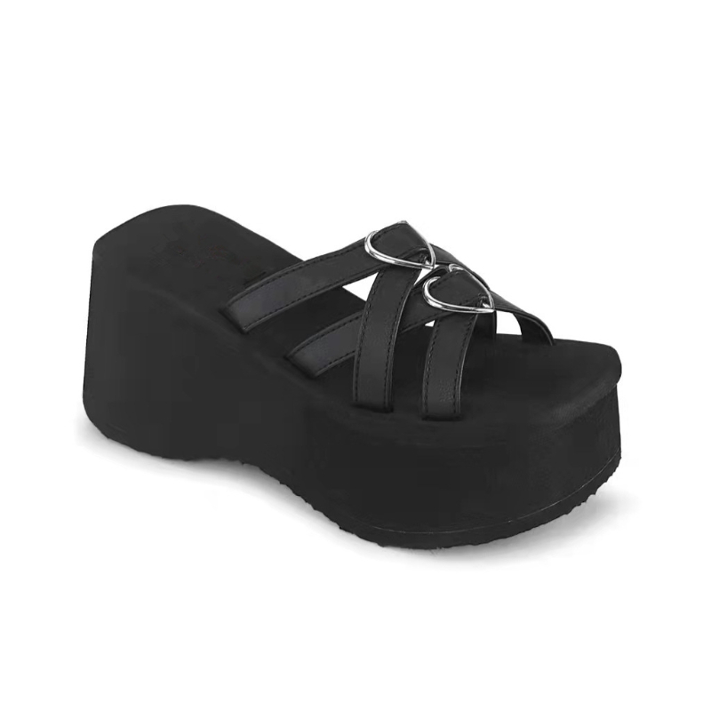 Casual Crisscross Heart Platform Sandals