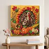 Framed Turkey - DIY Button Art Painting Kit for Creativity DIY Pearl Dot Crafts for Gift Home Wall Decor 30*30CM