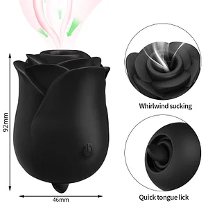 Rose Jumping Egg with Suction Device & Tongue Licking – Female Masturbation Device for Ultimate Pleasure