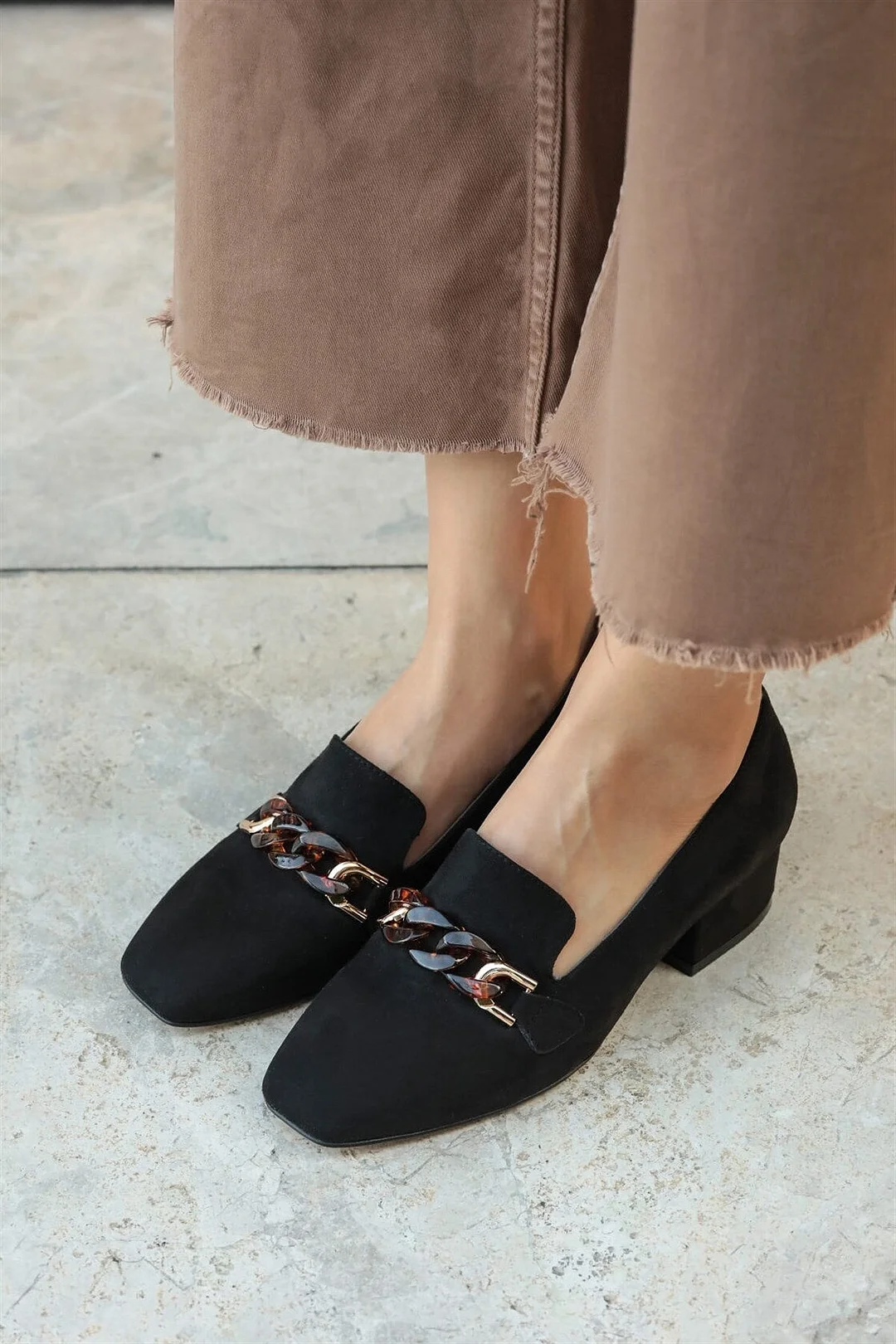 Mio Gusto Brand Magnolia Black, Navy Blue, Tan, gray Color 3Cm Short heel high quality Women 's Shoes , shoes for women 2020 , designer shoes , ladies flat shoes , shoes for women 2021