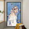 Masked Girl Full Stamped Cross Stitch 11CT 3-Strand 40x70cm