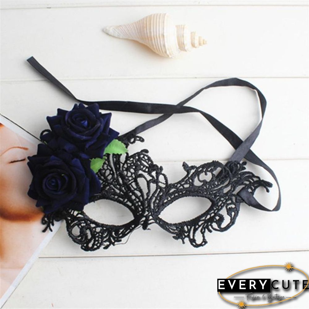 Masquerade Half Face Mask For Women Lace Eye Mask For Halloween Cosplay Party