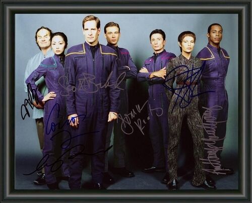 STAR TREK ENTERPRISE CAST SIGNED - A4 AUTOGRAPHED Photo Poster painting POSTER -  POST