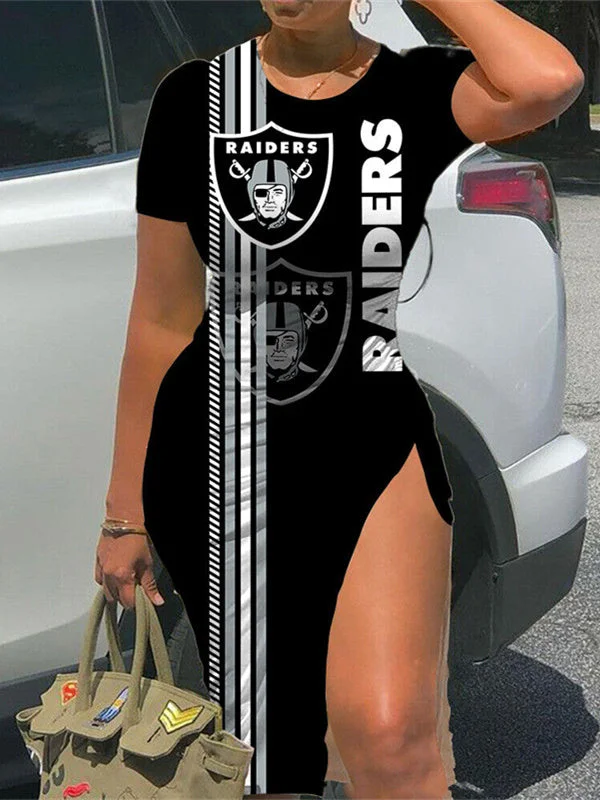 Las Vegas Raiders Women Summer Beach Dress 