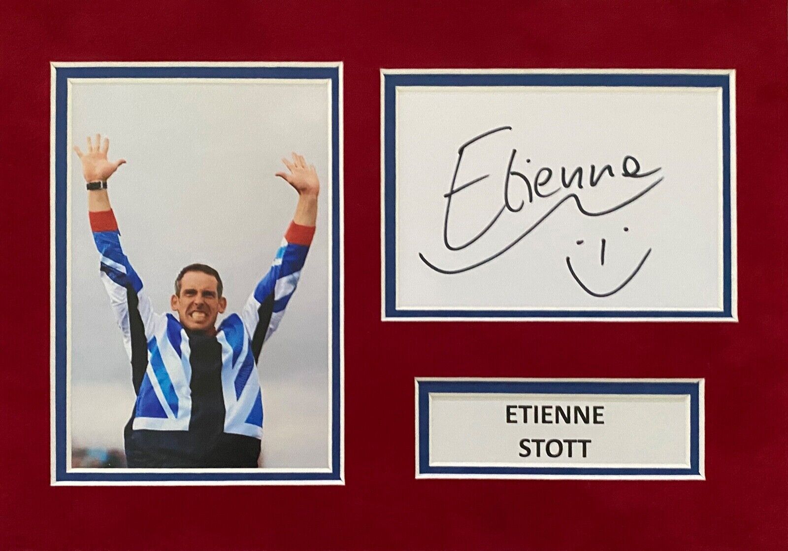 ETIENNE STOTT HAND SIGNED A4 Photo Poster painting MOUNT DISPLAY OLYMPICS AUTOGRAPH