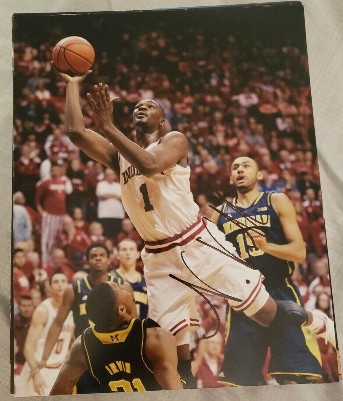 NOAH VONLEH INDIANA HOOSIERS SIGNED AUTOGRAPHED 8X10 Photo Poster painting W/COA 9