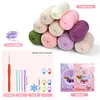 Flower Basket Coaster Crochet Kit, All-Inclusive Knitting Supplies with Detailed Instructions, Crochet Hooks, And Yarn for Craft Projects