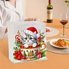 >SALE<Acrylic Christmas Cats Double Sided Diamond Painting Paper Towel Holder