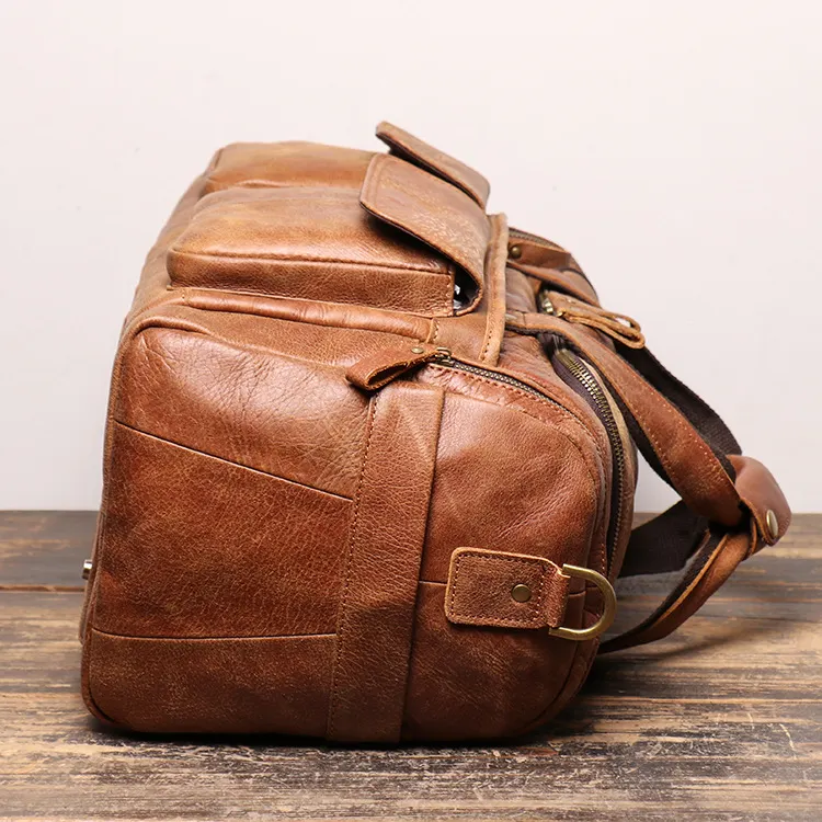 Large 32 inch duffel bags for men holdall leather travel bag overnight gym sports weekend bag