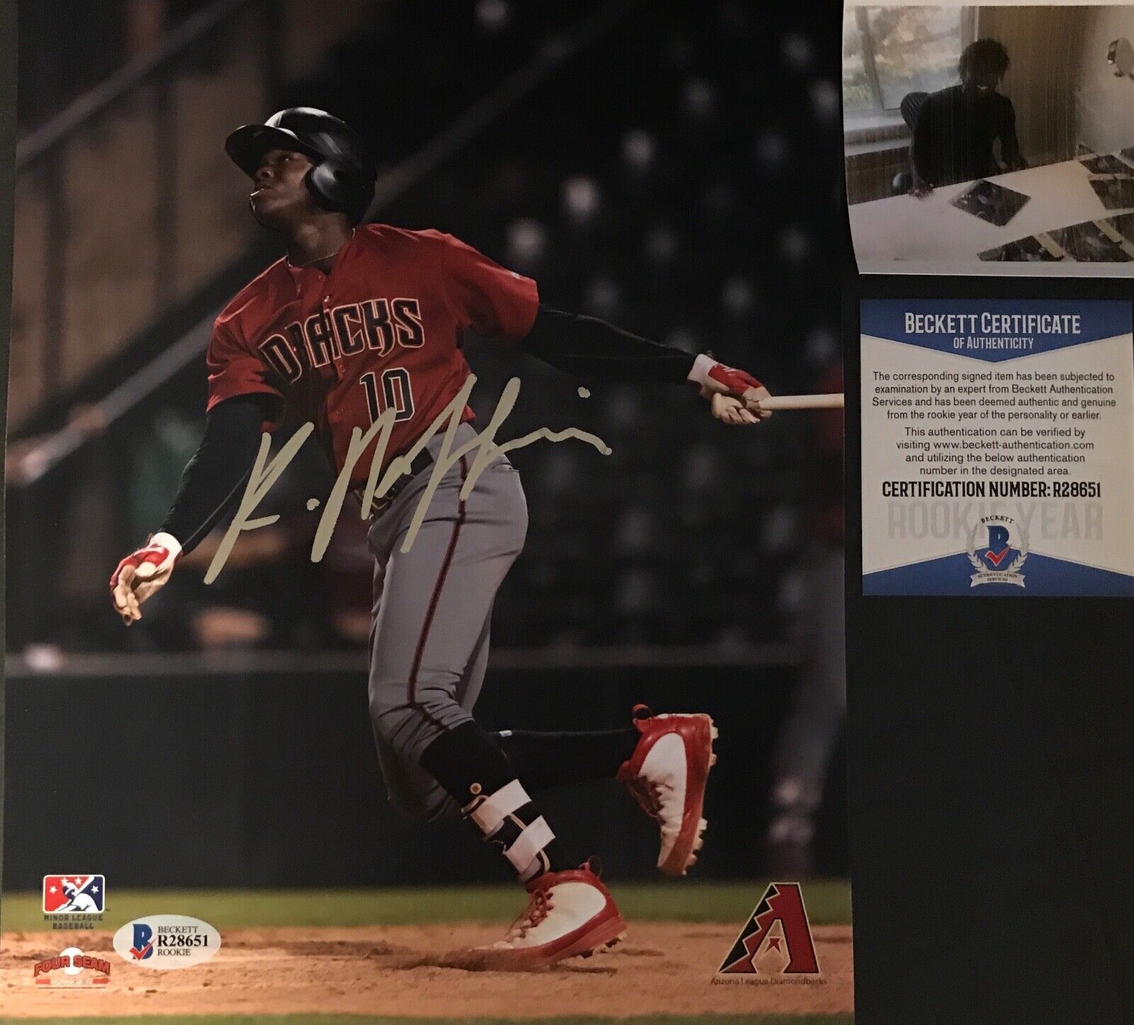 Kristian Robinson Arizona Diamondbacks Signed 8x10 Photo Poster painting BECKETT ROOKIE COA 2