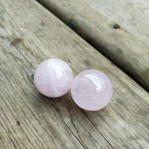 pornhint Pornhint Ben Wa Balls Set of 2-Rose Quartz Kegel Balls Pelvic Floor Weights (Vagina Balls Yoni Balls Jade Eggs)