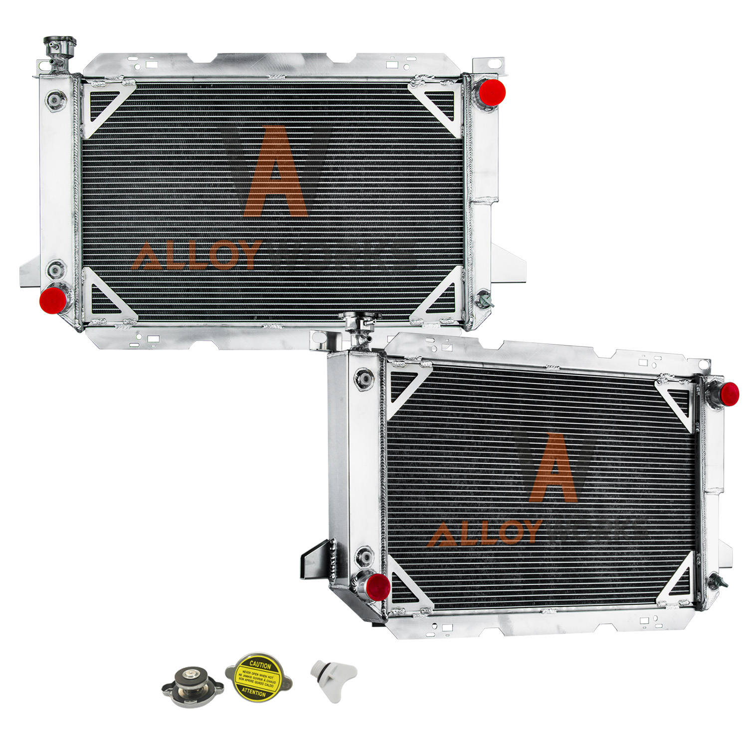 Alloyworks 3 Row Radiator For 1985-1997 Ford Bronco F150 F250 F350 5.8L ...
