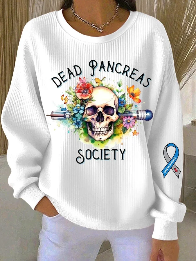 Women's Diabetes Awareness Dead Pancreas Society Long-Sleeved Top socialshop