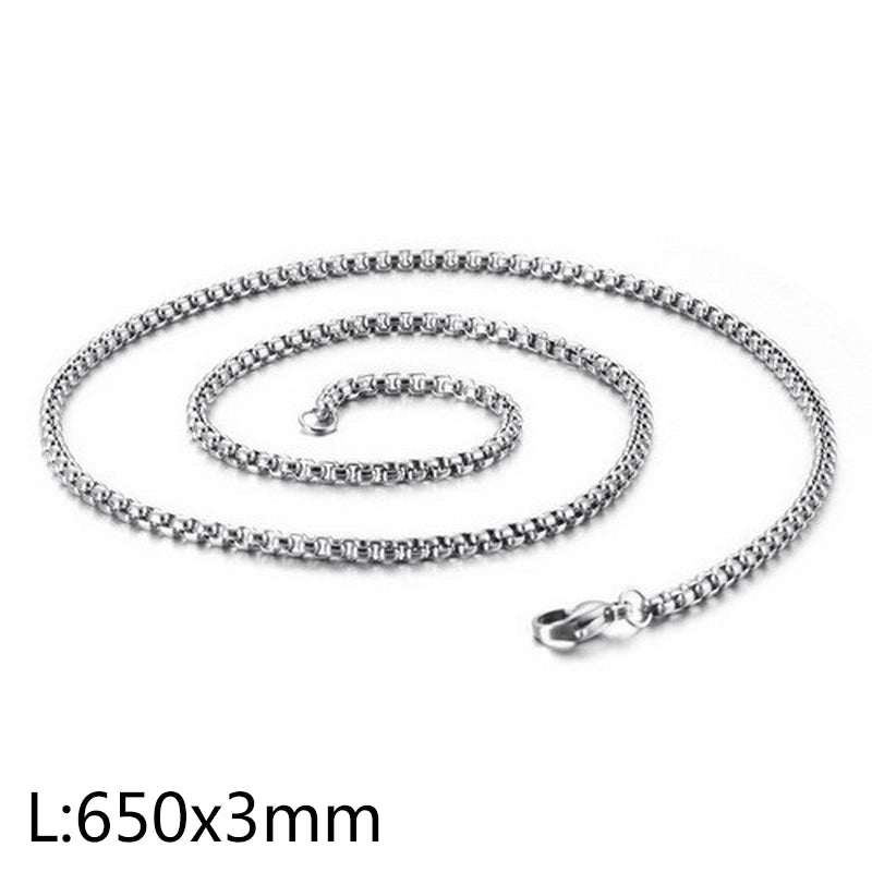 Minimalist Geometric Titanium Steel Chain 18K Gold Plated Unisex Necklace