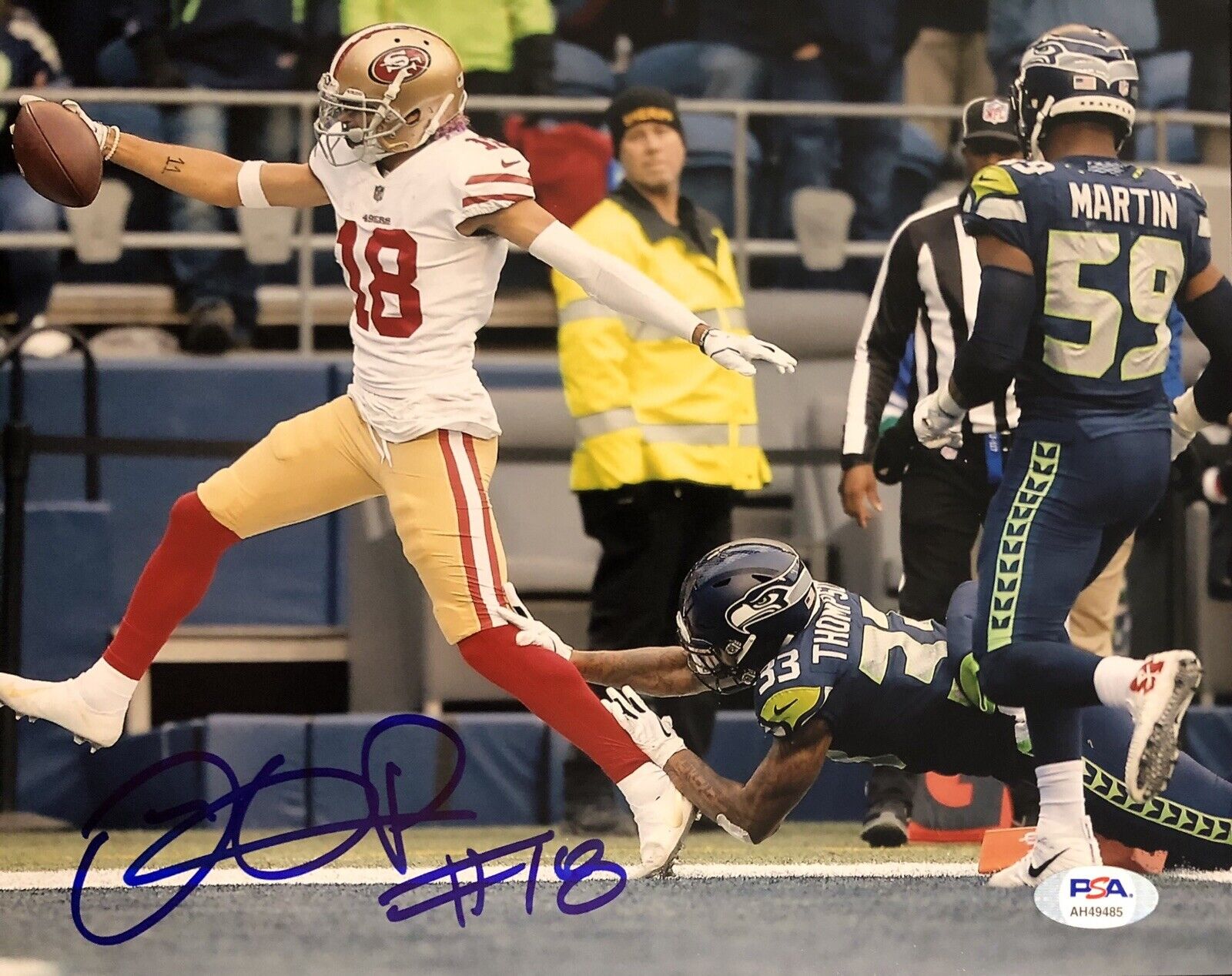 Dante Pettis Signed Autographed San Francisco 49ers 8x10 Photo Poster painting Psa/Dna