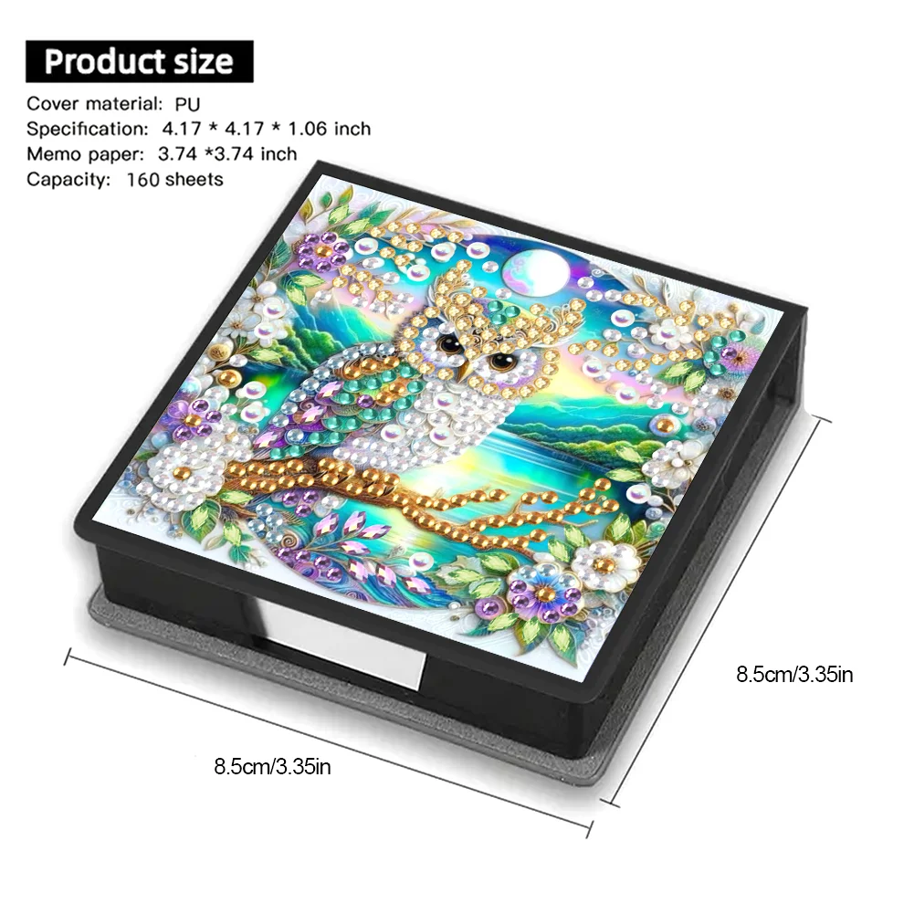 DIY Owl Diamond Painting Memo Pad Holder Mosaic Kit for DIY Art Craft